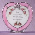 33744 Heart-Shaped "Love" Plaque and Candle Holder