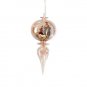 33806 Amber Glass Nativity Xmas Tree Ornament