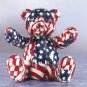 33824 American Flag Patchwork Teddy Bear Bank