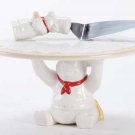 33906 Chef Pig Cake Stand and Server