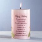 34041 Happy Birthday Candle with Dried Flowers
