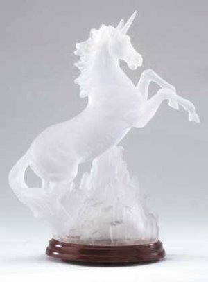 34059 Frosted Unicorn with Multicolor Light