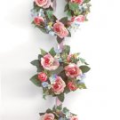 34076 Fabric Flower Wreath Display