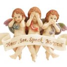 34131 See, Hear, Speak No Evil Cherub Wall Plaque