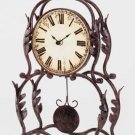 34266 Wrought Iron Leaf Design Desk Clock