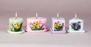 34286 Candles with Dried Flowers