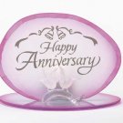 34360 Glass Happy Anniversary Candleholder