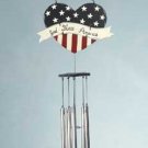 34670 Heart Shape Americana Wind Chime