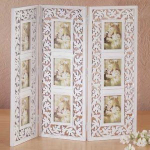 34705 Distressed White Photo Frame Screen