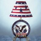 34832 Patriotic Eagle Plate and Lamp Set