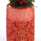 34880 Tall Two-Tone Red Pillar Candle