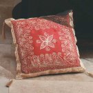 35021 Gold Embroidered Red cushion With Tassels