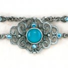 35241 PK 6 Pewter Cat's Eye Necklaces (Retail - 7.95ea)