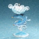 35255 Blue Dolphins Glass Candle Holder
