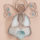 35361 Angel March Birthstone Heart