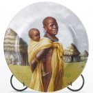 35375 Mother & Child Plate with Metal Stand