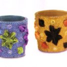 35541 4 Piece Flowers Votive Holders