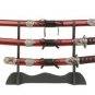 35652 Samurai Swords with Wood Stand Set
