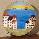 35668 Patchwork Coast Plate with Stand