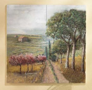 35693 4 Pc. Country Patchwork Mural
