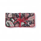 36766 Black Red Paisley Travel Bag