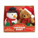 36761 Musical Plush Snowman And Bear