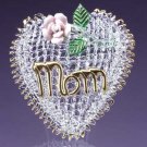 32460 Glass Mom Heart and Flower