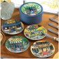 35804 4PC. FRENCH CAFE CANAPE PLATES