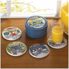 35803 4 PC. FRENCH CAFE COASTERS SET