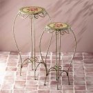 34142 Metal Rose Tables & Plant Stands