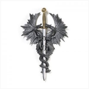 36247 Dragon Dagger Wall Plaque