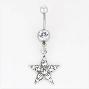 36912 Star Dangle Belly Jewelry