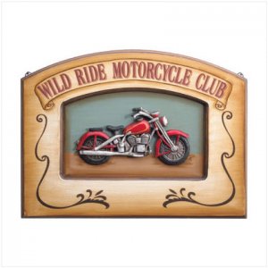 36686 Wild Ride Motorcycle Plaque