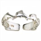 36919 Silver Dolphins Band Toe Ring