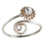 36916 Silver Sun Toe Ring