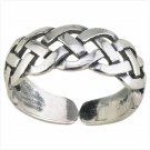 36917 Silver Celtic Braid Toe Ring
