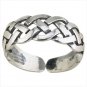 36917 Silver Celtic Braid Toe Ring