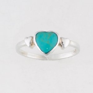 36921 Turquoise Heart Toe Ring