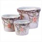 34067 Nesting Ceramic Planters with Roses