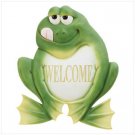 33933 Frog Welcome Plaque