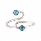 36924 Blue Spiral Toe Ring