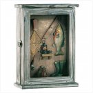 33175 Wood Fishing Shadowbox Keyholder