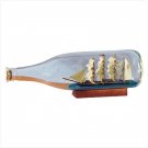 27019 Tall Ship In Bottle With American Flag