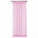 37060 Pink Organza Tab Top Curtain