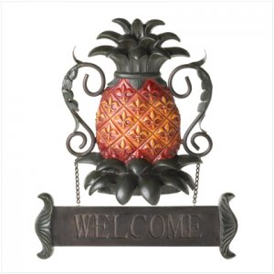 37184 Pineapple Welcome Plaque