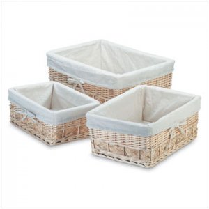 34620 Lined Nesting Willow Baskets