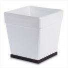 37561 BLK & WHI CERAMIC WASTEBASKET