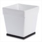 37561 BLK & WHI CERAMIC WASTEBASKET
