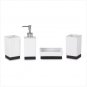 37559 BLK & WHI 4PC CERAMIC BATH SET