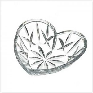 36973 Gorham Crystal Heart Dish